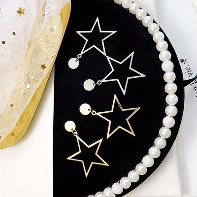 Einfache Hängeohrringe Geometrischer Fünfzackiger Stern Hängende Ohrringe Schmuck Für Frauen Party Schmuck