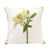 Pure Cotton Embroidery Tulip Spring Throw Pillow Covers Outdoor Patio Cushion Cover Pillow Cases Summer Garden Decorations Home