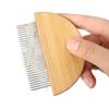 2pcs Bamboos Combs with Wide Fine Teeth Double Sided Lice Comb For Detangling Hair And Removing Fleas From Dogs Cats