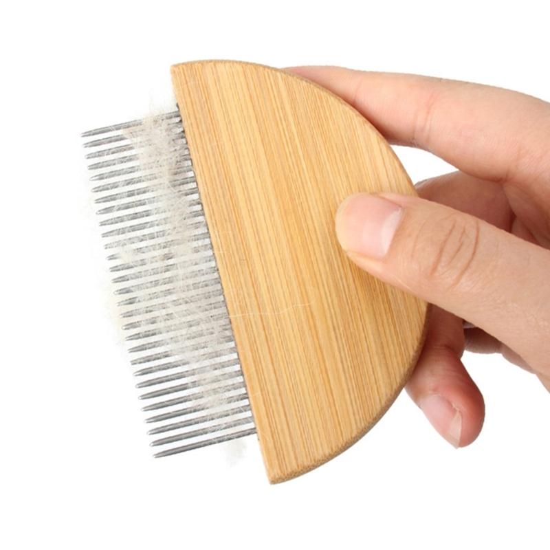 2pcs Bamboos Combs with Wide Fine Teeth Double Sided Lice Comb For Detangling Hair And Removing Fleas From Dogs Cats