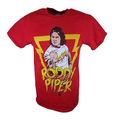 Rowdy Roddy Piper Legends Collection Unisexs Red Tshirt S
