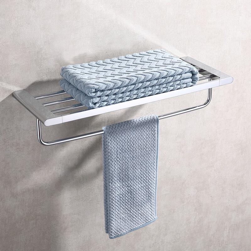 OIMG Double-Layer Wall-Mounted Bathroom Towel Rack