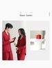 Red Wedding Couple Pajamas: Women's Spring & Autumn Baby Cotton Long Sleeve 2025 Zodiac Year Double Layer Gauze Set