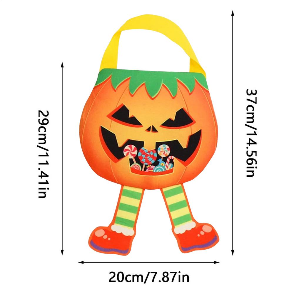 

Halloween Candy Bags Portable Reusable Non Woven Candy Bags Cartoon Pumpkin Gnome Tote Bags For Kids And Adults Halloween gift 29x20cm