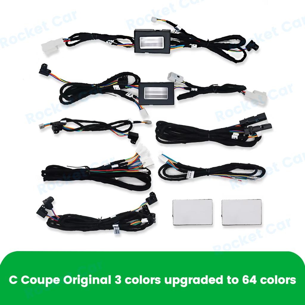 64 Colours LED Turbine Vents Ambient Light For Mercedes Benz W205 X253 GLC Coupe C43 C63s Car Speaker Cover Decorative Lamp Part WS4