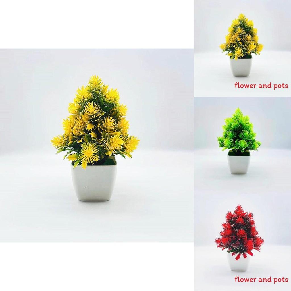 Faux Greenery With Pine Needles Detail For Living Room Desktop Decor And Gift Presentations