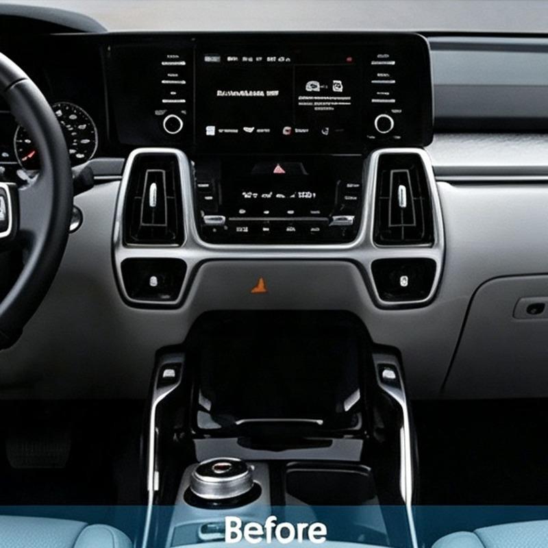 For Kia Sorento 2020-2021 LHD 9 Inch Car Fascia Frame Decorative Panel Mounting Auto Interior Accessories Dash Modification Panel Trim Bezel