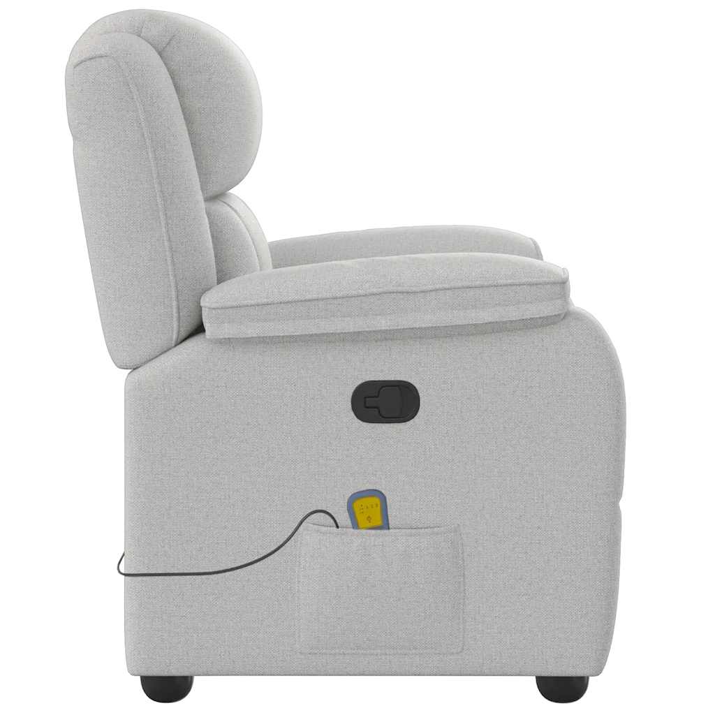 Massage Chair Cloud Gray Fabric