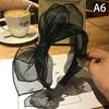 Bow Hairband Toothed Black Mesh Bow Headband For Women Double Layers Bow Hairband With Lips Print Adults Side Bow Headband Girls