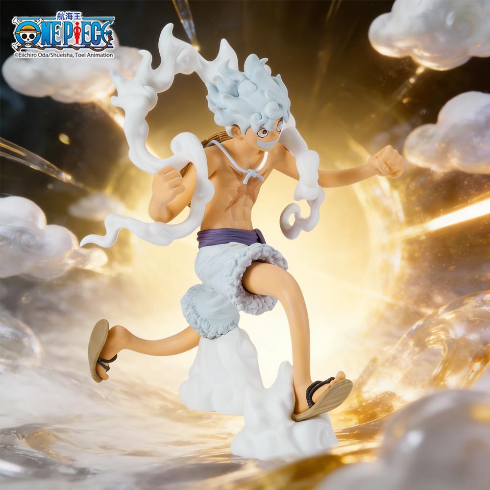 1pc Officially One Piece Luffy Gear 5 (Sun God Nika Form) Figure - Decorative Collectible Figurine, Perfect for Holiday Gifting.