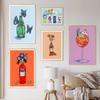 Campari Illustrated Italian Wall Art Print Gator Aperol Sprtiz Poster Sparkling Water Butterfly Wall Picture Cuadros Decorativos