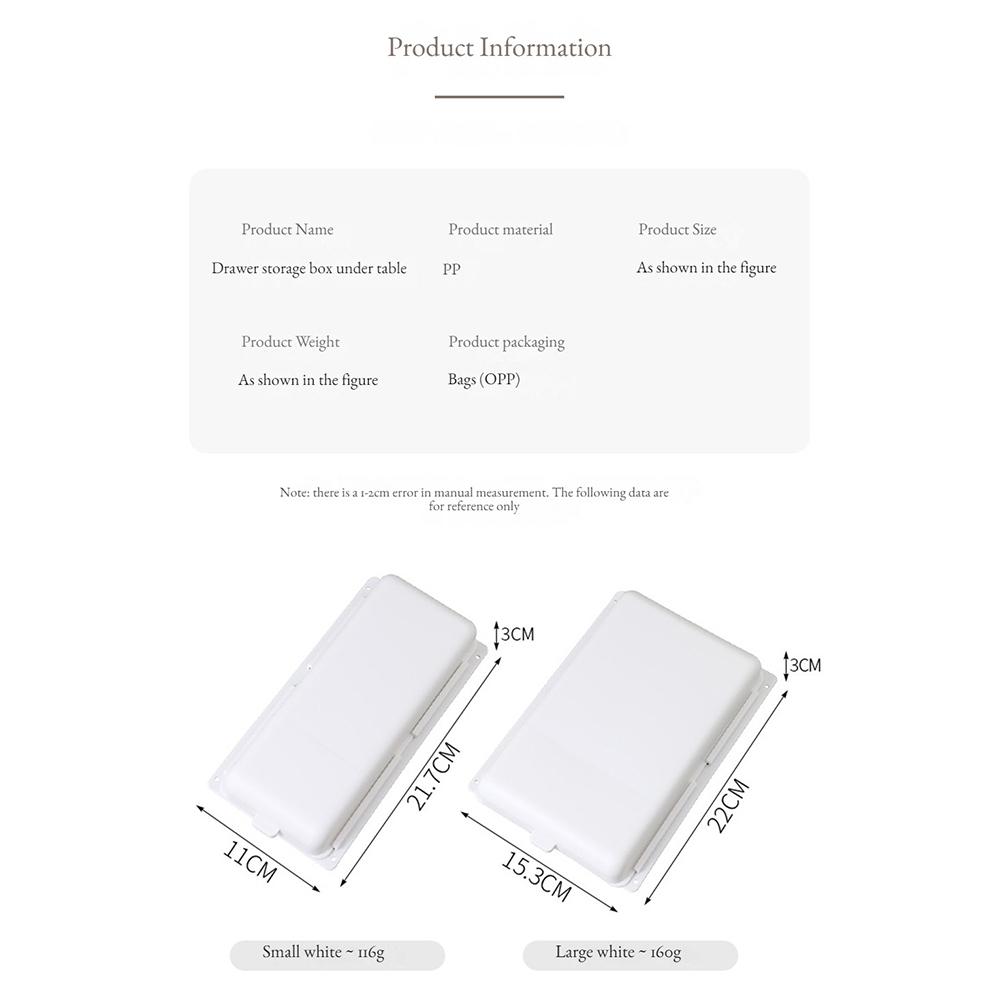 Drawer-type Storage Box Punch Free Storage Invisible Desktop Storage Box Drawer-type Self-adhesive Table Bottom Storage Rack