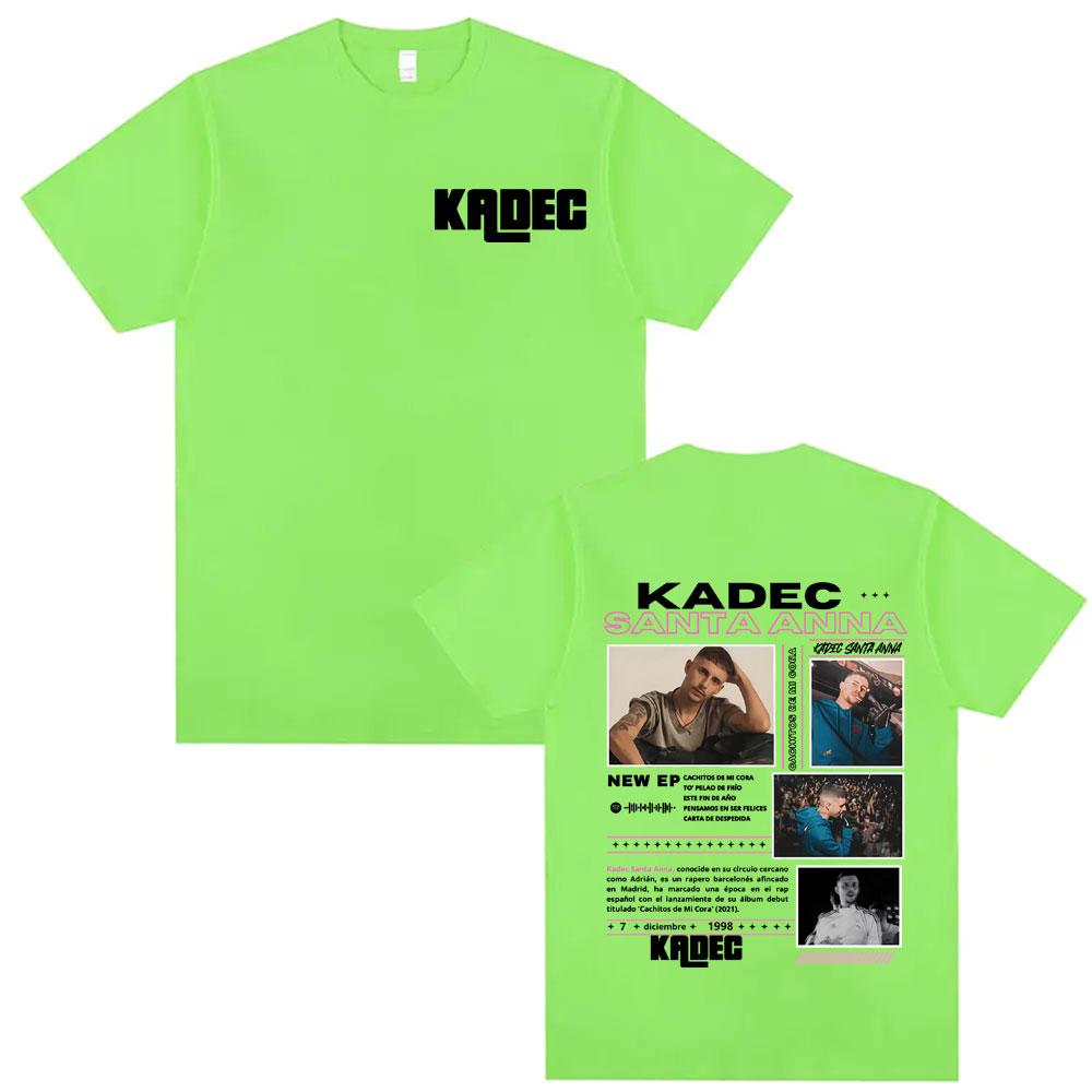 Rapper Kadec Santa Anna Tour 2025 Cover T Shirts Unisexs Women Harajuku Vintage Fashion Hip Hop T Shirt ONeck Loose Tshirts Tops