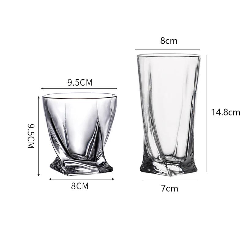 300ml/350ml Bar Luxury Whiskey Glass Creative Cocktail Glass Unique Design Wine Glass Transparent Beverage Cup Gift for Birthday