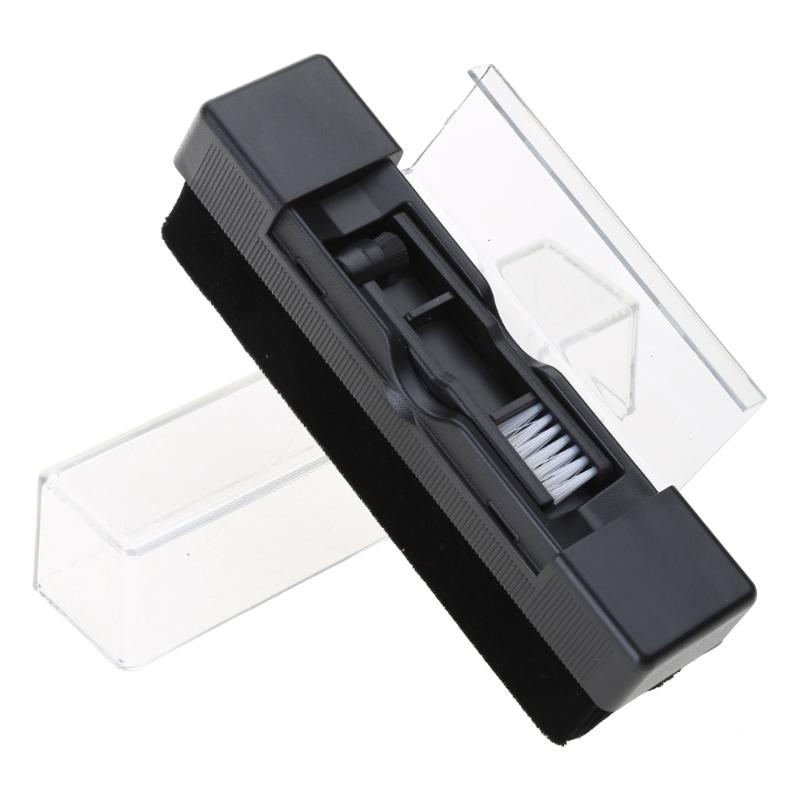 1 Set Carbon Fiber Velvet Anti Static Clean Brush Cleaner Remover for Phonograph Turntable LP Vinyl Records Cleaning Kit Set A