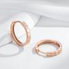 Simple Glossy Round Hoop Earrings For Women Fashion  Rose Gold Color Party High Quality Daily Fine Jewelry