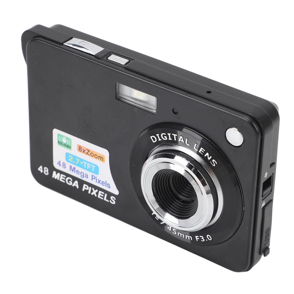 Digital Camera 48MP 4K 8x Zoom Anti Shake 2.7inch TFT Display Autofocus Auto Face Beauty Multi