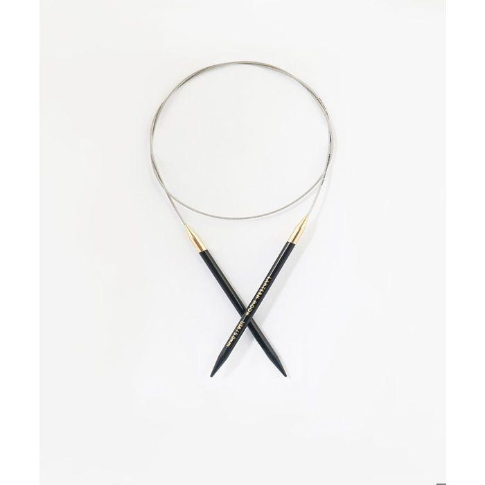 Aiguilles circulaires KnitPro Fixes ébène 40cm 5mm - 350047