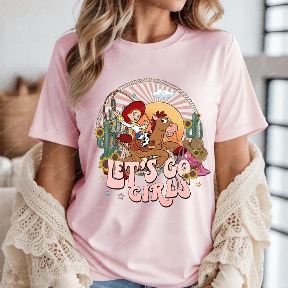 

Jessie And Bullseye Cotton Sweatshirt Tee Toy Story Family Top Funny New Hot Cowgirls T Shirt Gift 2026 Clothes Matching S
