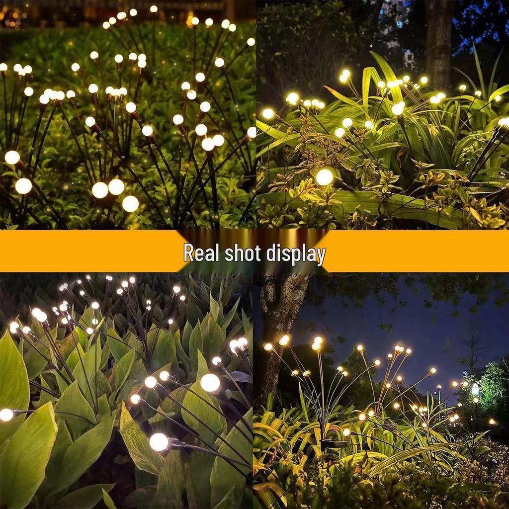 Grenzüberschreitendes LED Solar Glühwürmchen Gartenlicht: Windbetriebene, schwingende Hofdekoration für Festivals.