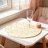 Retro Floral Placemat Cotton Linen Round Rectangular Placemat Heat Insulation Table Mat for Home Farmhouse Dining Table Protection Decoration