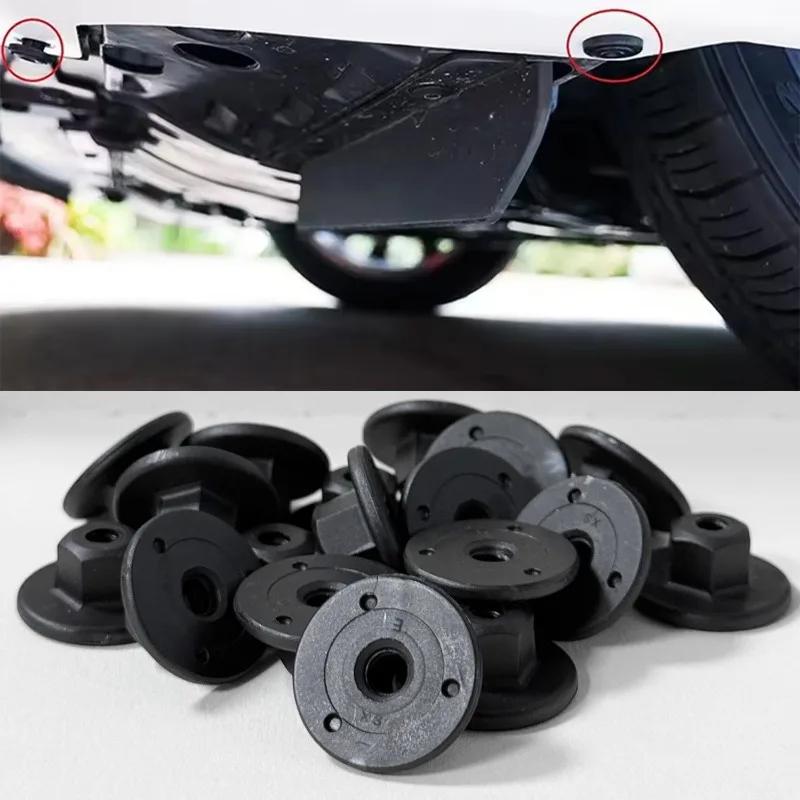 50PCS BMW X3 X5 X6 Car Clips Hex Head Plastic Self-Threading Nut Retainer Chassis for Rear Bumper Splash Shield Auto Parts