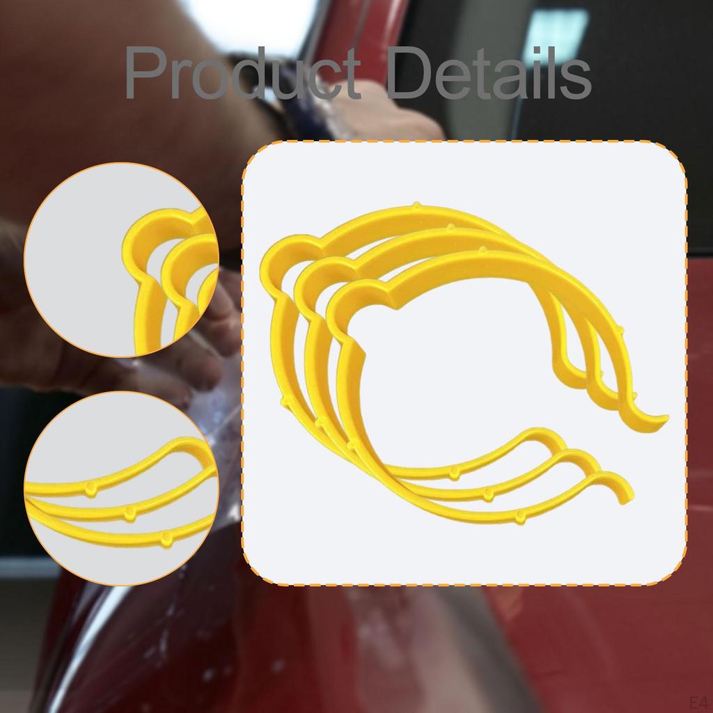 3 Pieces Auto Vinyl Film Clips Holders Compact Sturdy Window Tinting Gripper Mounting