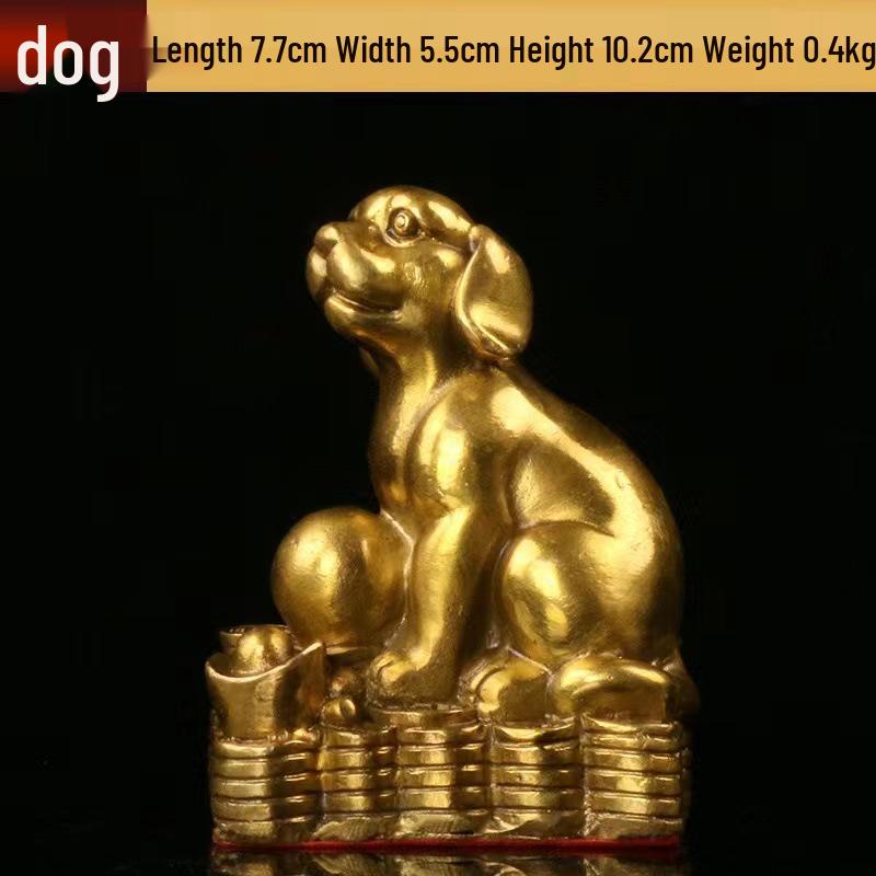 Chinese Zodiac Bronze Brass Ornaments: Rat, Ox, Tiger, Rabbit, Dragon, Snake, Horse, Sheep, Monkey, Rooster, Dog, Pig Crafts