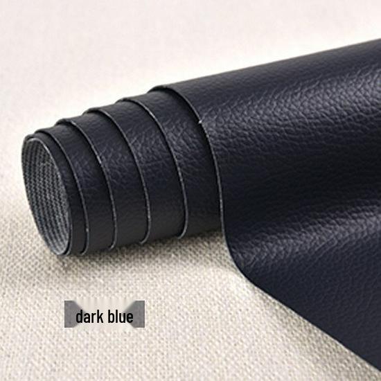 

Self-Adhesive Leather Repair Patch for Sofa, Car Interior, PVC Lychee Pattern 10cm x 20cm тёмно-синий