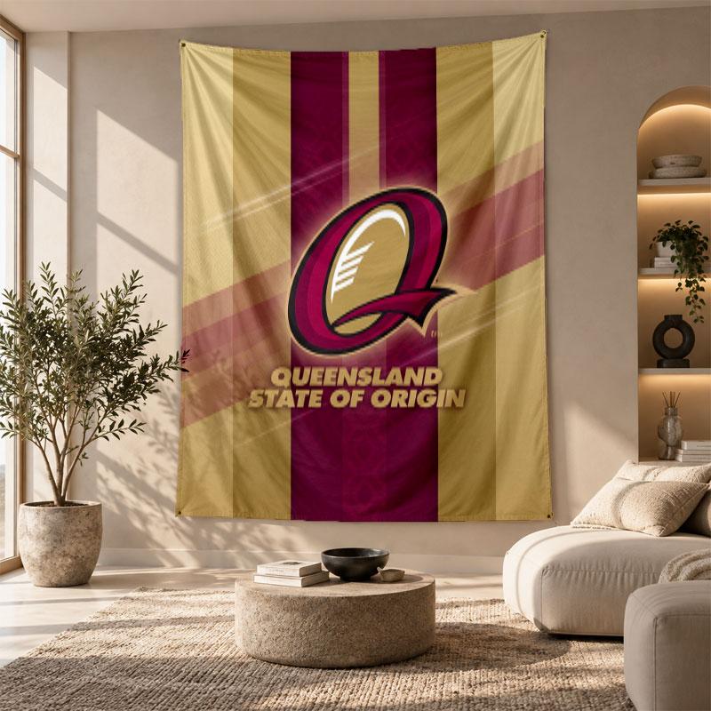 Decorative Tapestry,Queensland Maroons Printed Wall Art, Lightweight Wall Hanging For Bedroom Background