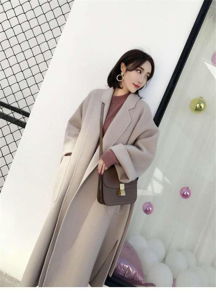 Women's Mid-Length Woolen Coat - 2026 Autumn/Winter Korean Style Thickened Version