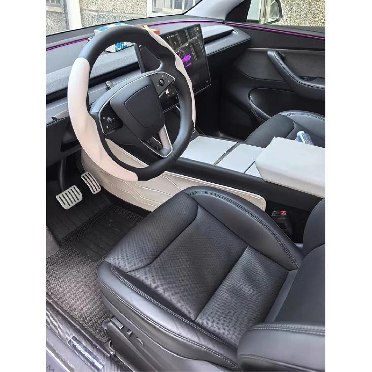 For Tesla New Launch Model Y Juniper 2025+ Suede Steering Wheel Cover All Season Universal Anti Slip Sports Steering Wheel Cover