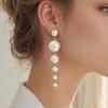 1 Pair Women Earrings, Imitation Pearls Long Earrings, French Style Long Drop Earrings, Lightweight Natural Earrings for Jewelry