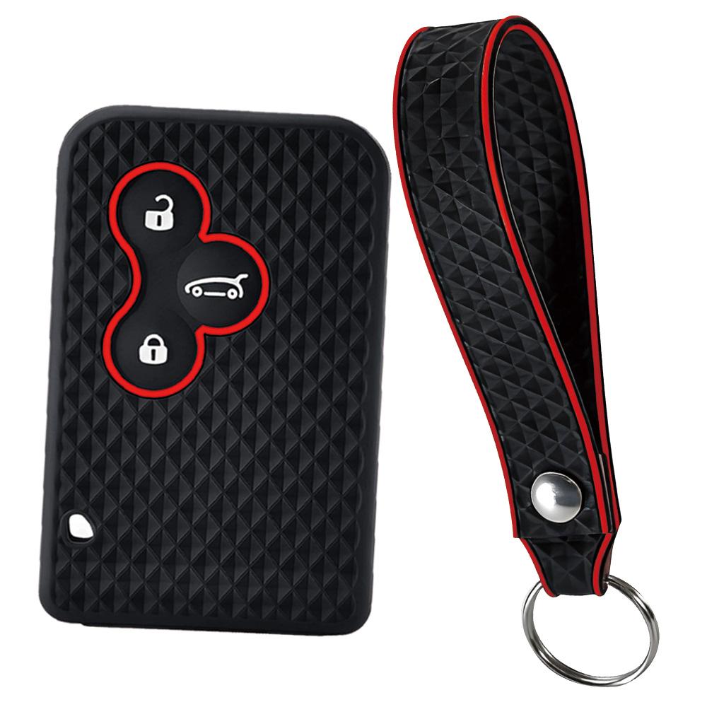 Portachiavi Per Renault Scenic Clio Logan Megane 2 3 Koleos Custodia Copri Chiave Auto a 3 Pulsanti
