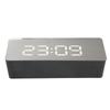 Digital Clock LED HD Large Screen Display Mirror Technology Black Battery Plug In Digital Alarm Clock for Home