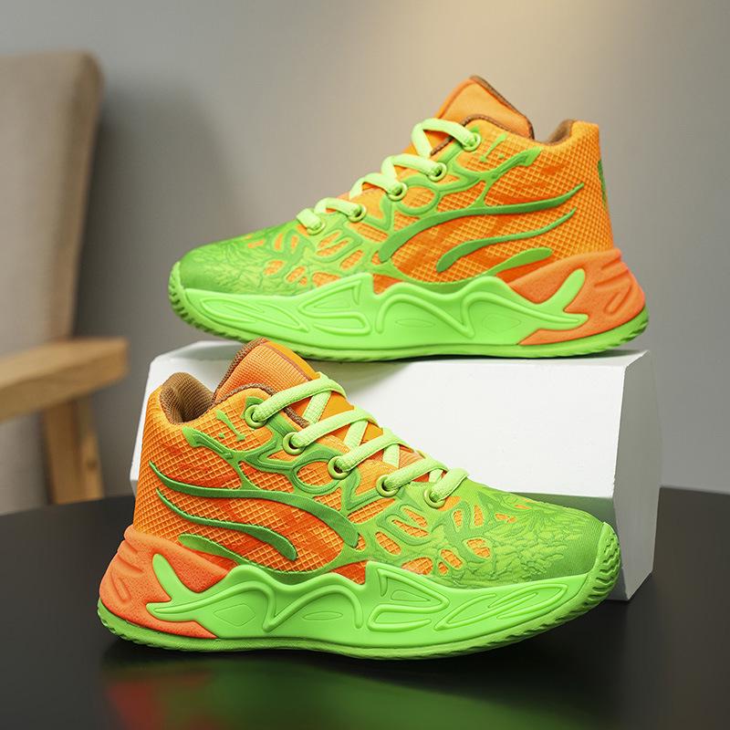 2025 Men's High-Top Waterproof Leather Basketball Shoes - Lightweight, Trendy, Cement Busters for Teens & Boys