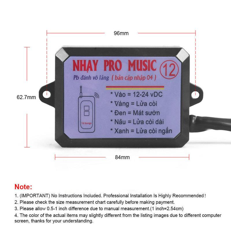 12V-24V 12 Sound Musical Electronic Horn Controller 3+ Pro Horn Speaker Sound Control Unit With Remote Control