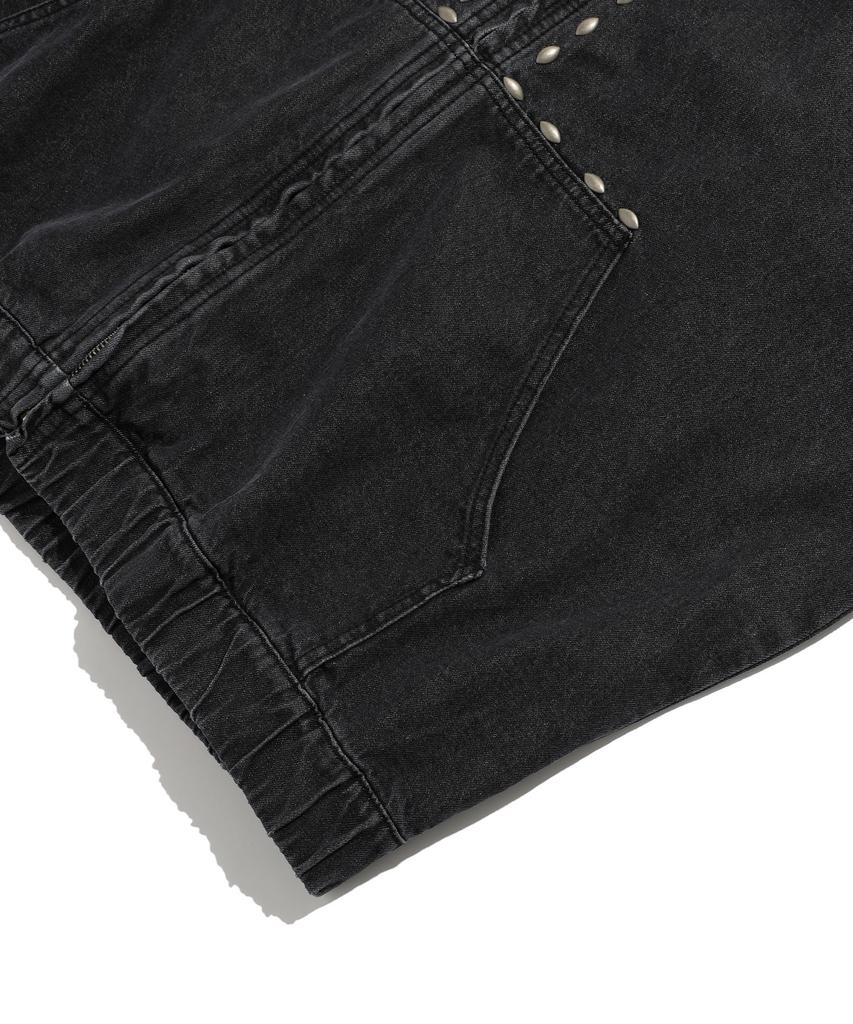 Niceghostclub Stud Denim Hoodie Jacket_Black(Ng2Esud110A)