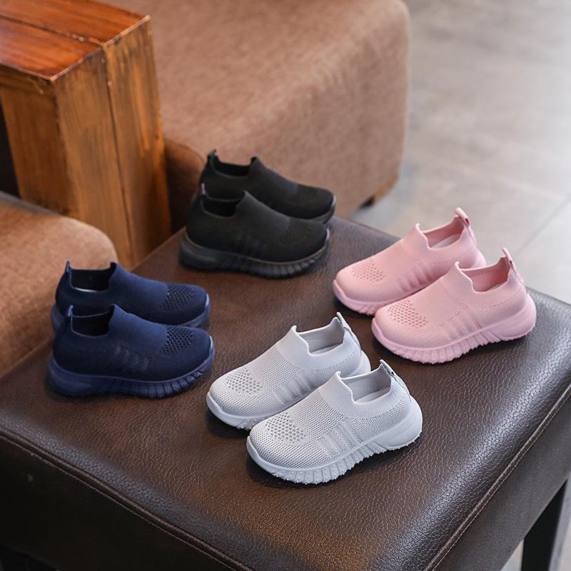 Scarpe da ginnastica traspiranti per bambini Slip-on Antiscivolo Scarpe casual da passeggio per bambini
