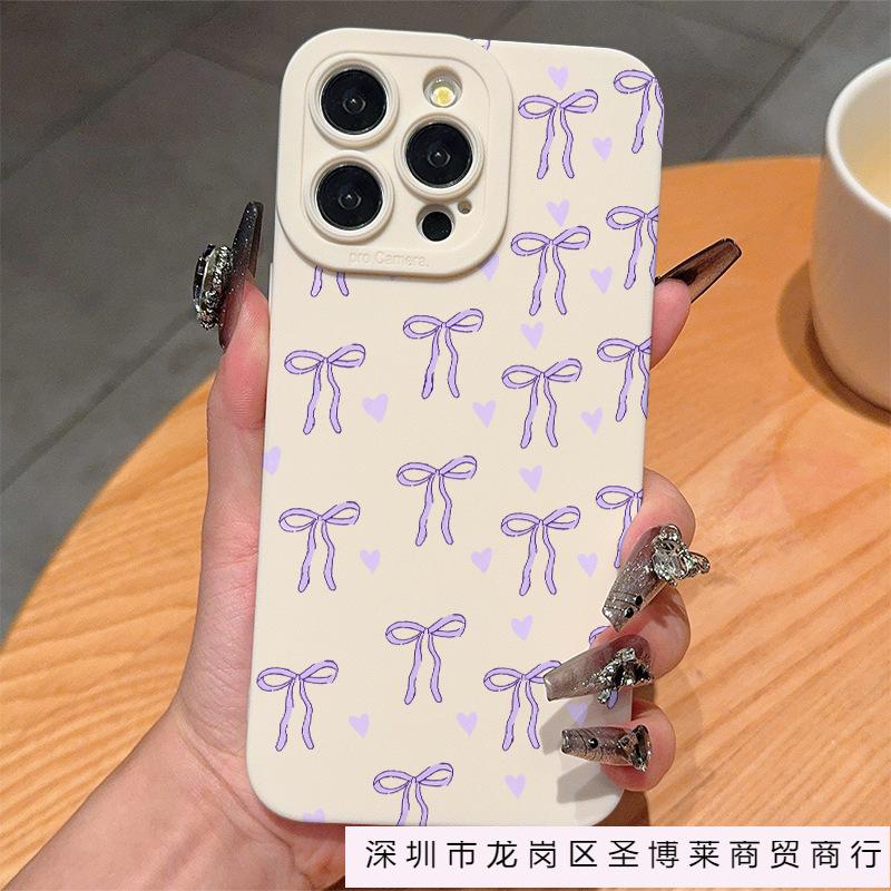 Bow for iPhone11/12/13/14/15promax Apple 16PROMAX Phone Case
