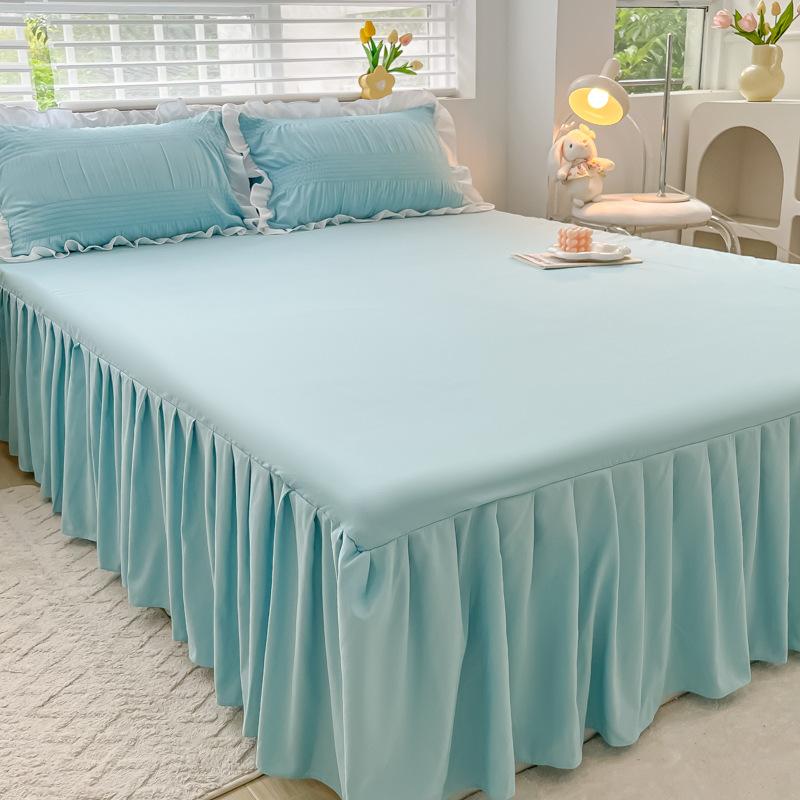 Modern Style Elastic Perfect Bedspread with Lace, Non-Slip, Dust-Proof, Breathable And Beautiful Bed Skirt