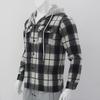 Autumn New Arrival: Loose-Fit Casual Jacquard Men's Long-Sleeved Hooded Check Shirt