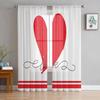Lgbt Pride Love Chiffon Sheer Curtains for Living Room Bedroom Home Decoration Window Voile Tulle Curtain Drapes