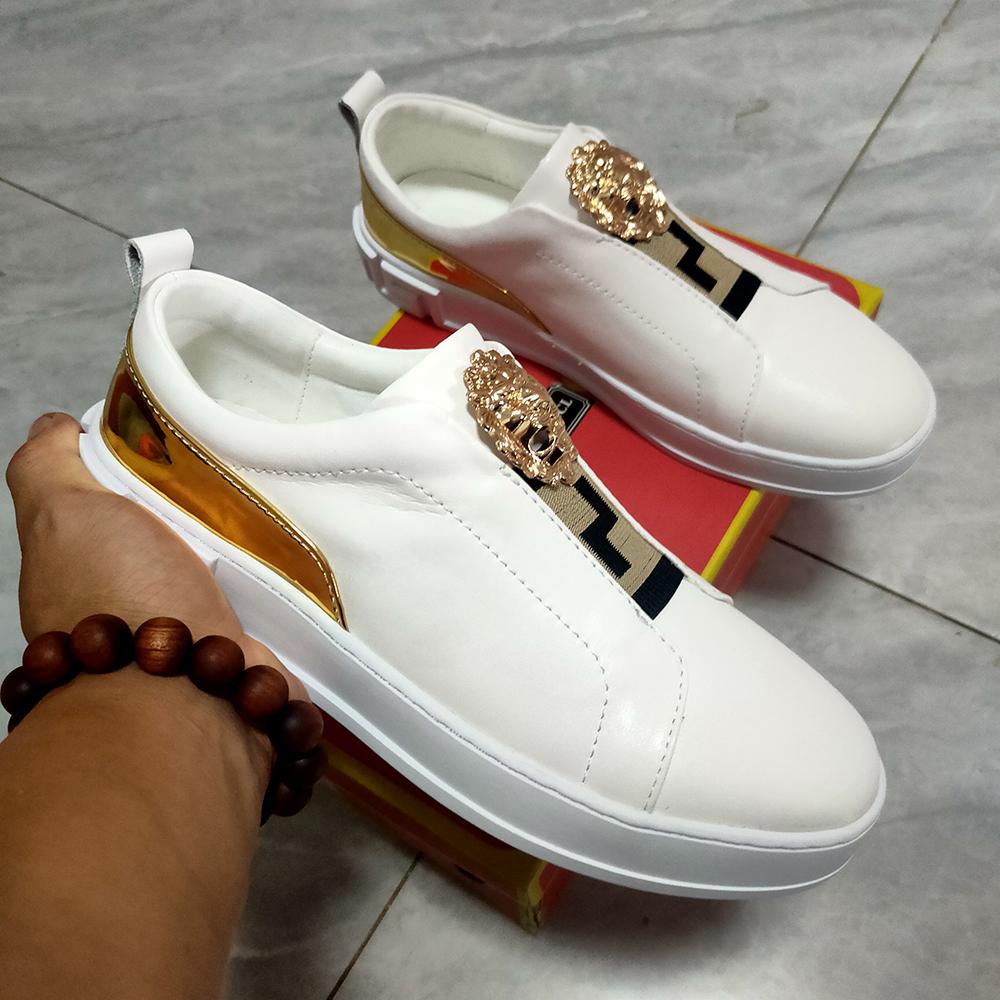 

Fashion Fashionable Versatile Casual Board Head Leather Suede Light High-end Feel Business White Leather Walking Shoes Loafers Sneakers 37 белый