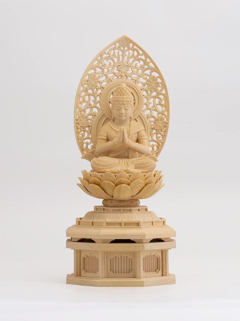 Wooden Buddha Seishi seated Guardian deity of the zodiac for those born in the year of the horse Bosatsu statue, Bosatsu, figure, 22.5cm (wooden