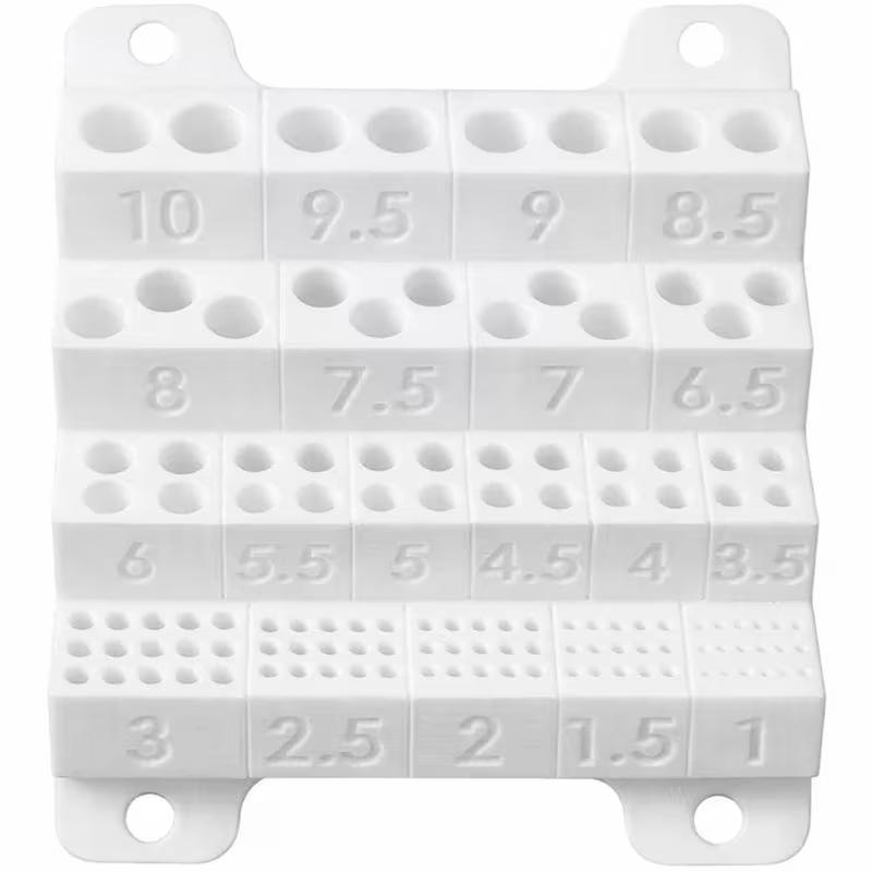 Orange Wall Mounted Drill Bit Holder Multi Size Slots Durable For Home Garage Tool Storage