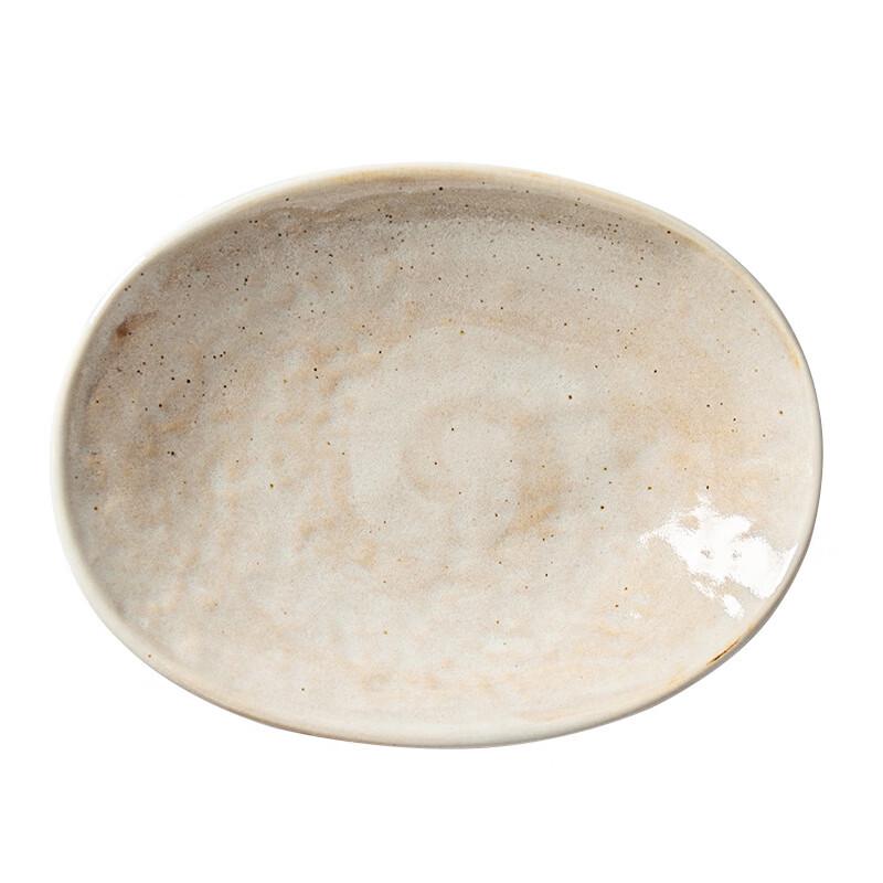 ZISIZ Retro Oval Ceramic Plate Set