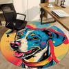 1pc Pitbull Popart Office Round Area Rug, Indoor Mat Suitable ForOffice, Under Office Chairs Bedroom Living Room Home Decor, Room Deco T018
