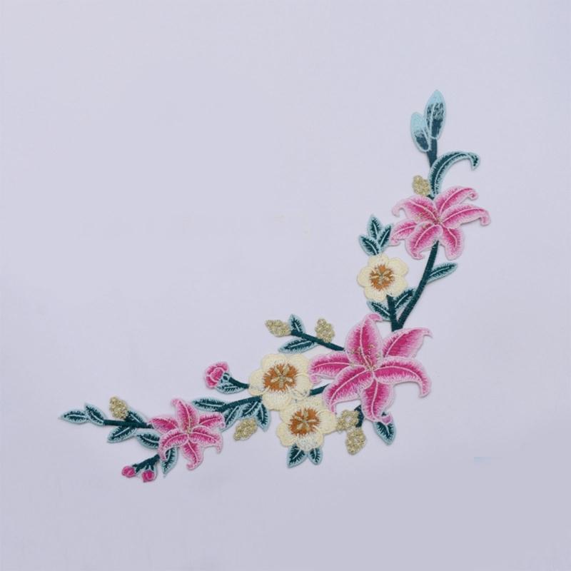 Embroidered Patches Florals Applique For Clothing Bags Hat Decoration Handmade Craft Sewing Accessories