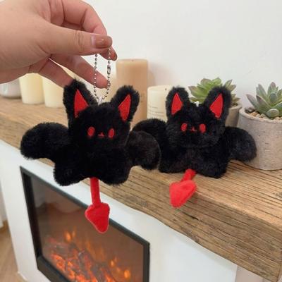 Little Devil Plush Bat Doll Keychain Room Decor Cute Bat Keyring Bat Hanging Ornament Holiday